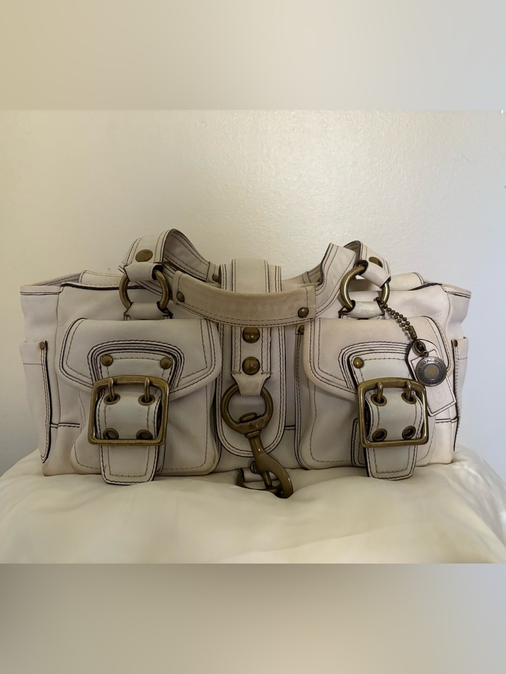 Coach 10330 Legacy 65th Anniversary Mandy White Signature Satchel